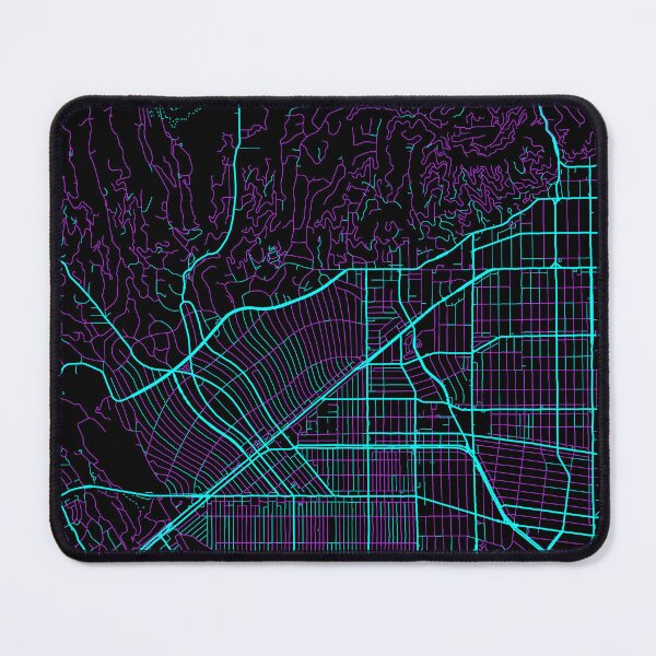 Item preview, Beverly Hills California City Map - Neon Fantasy designed and sold by StylishStacks.