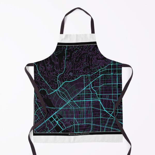 Item preview, Beverly Hills California City Map - Neon Fantasy designed and sold by StylishStacks.