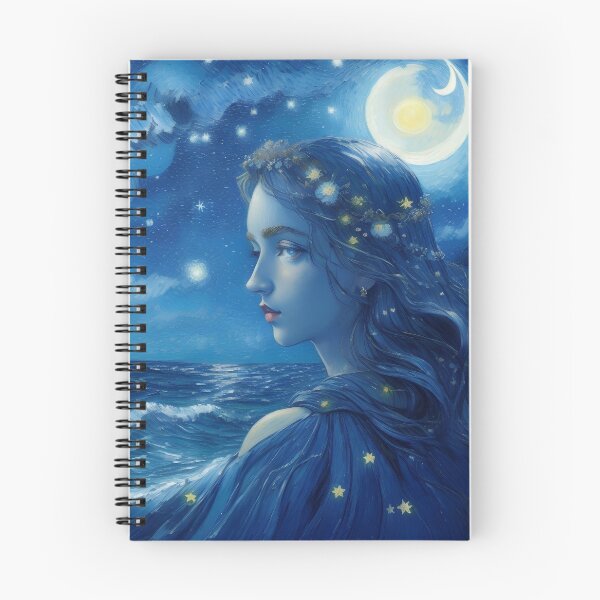 Artikelvorschau, Blaue Sternennacht griechische Meeresgöttin Kunst #58 entworfen und verkauft von Scarlet Swan.