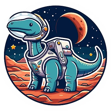 Artwork thumbnail, Space Explorer Sticker by Pattern-Parade
