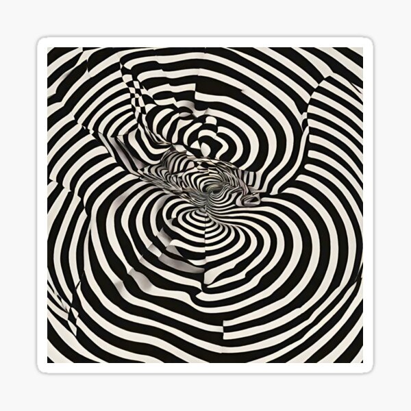 Item preview, Art, optical illusions, lines, circles designed and sold by 9blueart.