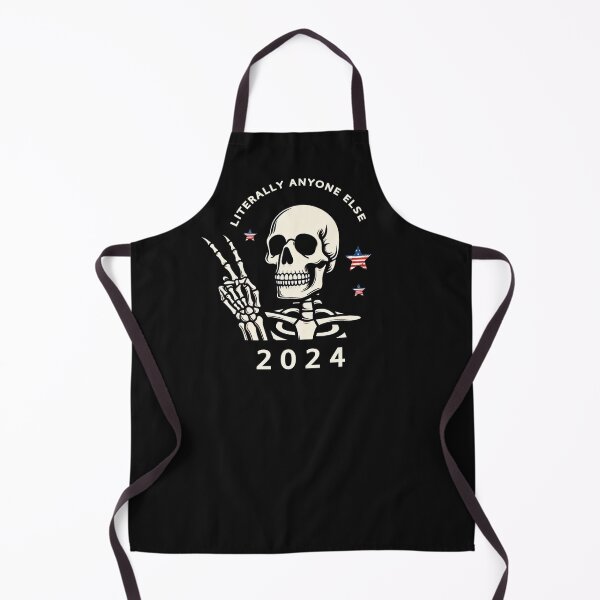 Item preview, Literally Anyone Else 2024 Election Funny Skeleton designed and sold by CreepyCornerArt.