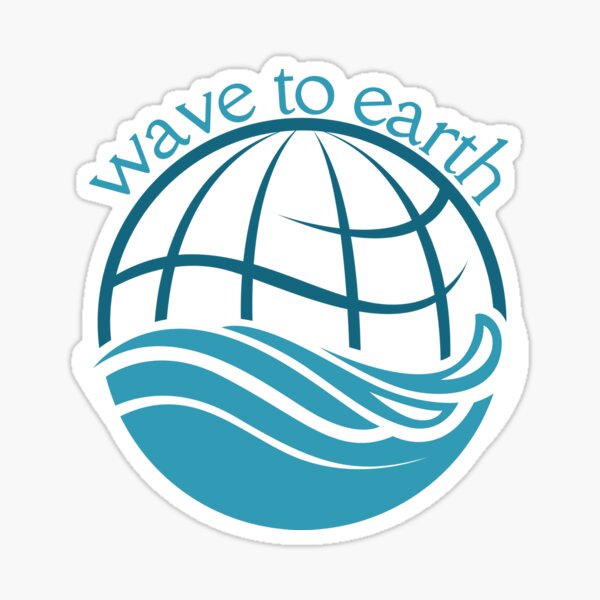 Wave to Earth Logo Clear Vinyl Sticker 