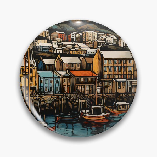 Item preview, Cape Town city colorful travel vintage graphic designed and sold by wonderfulpark.