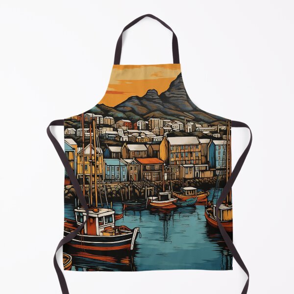 Item preview, Cape Town city colorful travel vintage graphic designed and sold by wonderfulpark.