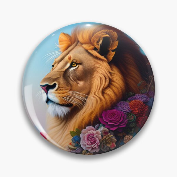 Item preview, Lion flower power designed and sold by Kosm1kuniverse.