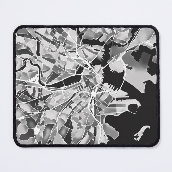 Item preview, Boston Massachusetts City Map - Black and White Monochrome designed and sold by StylishStacks.