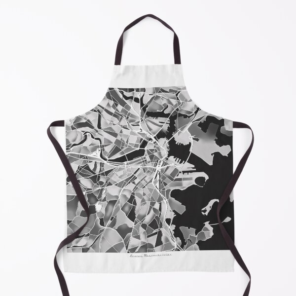 Item preview, Boston Massachusetts City Map - Black and White Monochrome designed and sold by StylishStacks.