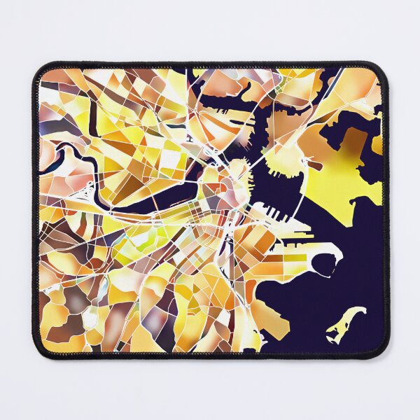 Item preview, Boston Massachusetts City Map - Golden Yellow designed and sold by StylishStacks.