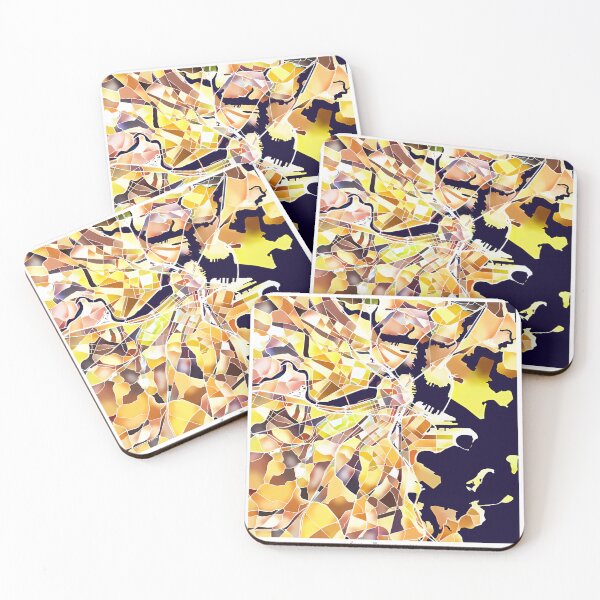 Item preview, Boston Massachusetts City Map - Golden Yellow designed and sold by StylishStacks.