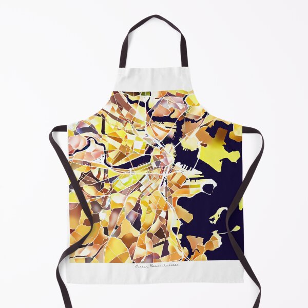 Item preview, Boston Massachusetts City Map - Golden Yellow designed and sold by StylishStacks.
