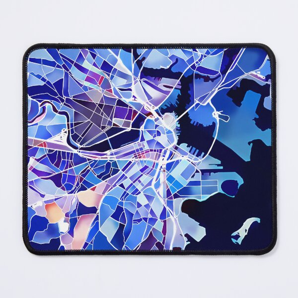 Item preview, Boston Massachusetts City Map - Marine Blue designed and sold by StylishStacks.