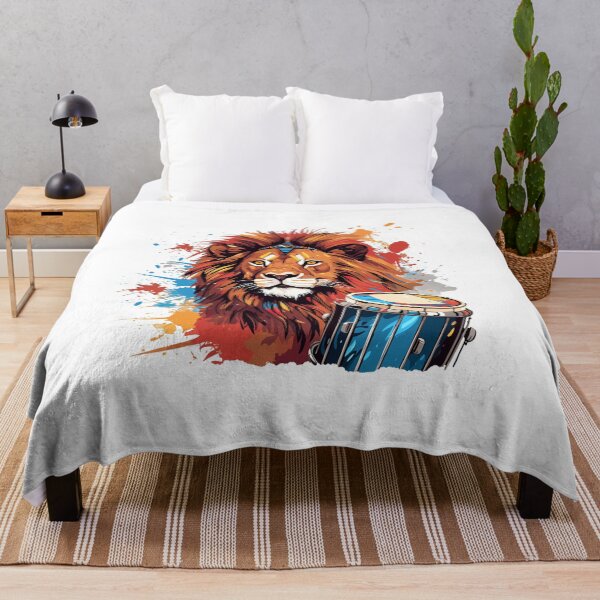 Item preview, Lion Playing Drums designed and sold by MerchBySabby.