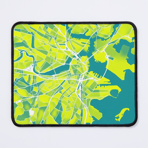 Item preview, Boston Massachusetts City Map - Green-Yellow Duotone designed and sold by StylishStacks.