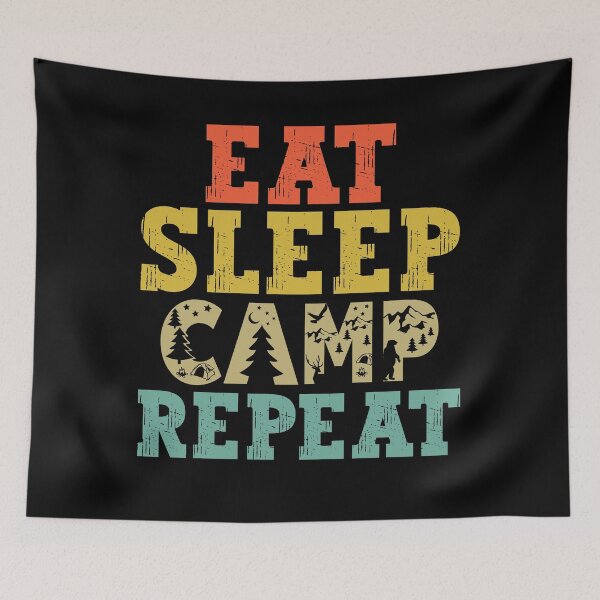 Item preview, Eat Sleep Camp Repeat Camping Lover designed and sold by travelesque.