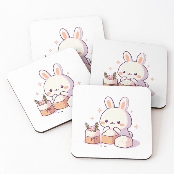 Item preview, Rabbit eating rice cakes designed and sold by Kenji11.