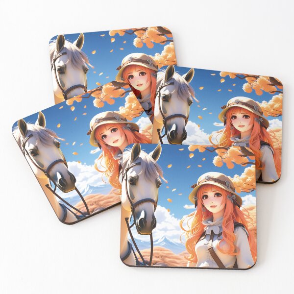 Item preview, Holidays at the horse farm, anime illustration designed and sold by Mauswohn.