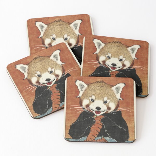 Item preview, Red Panda In Japan Style Ginger Asian Bamboo Eating Food Hungry designed and sold by Cr320.