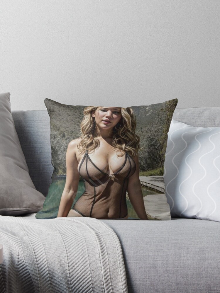 Jennifer Lawrence sexy" Pillow for Sale by ZENITHSPARK1 | Redbubble