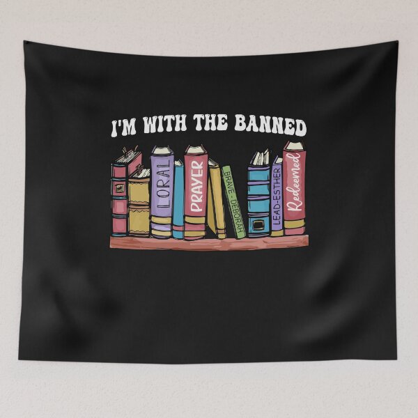 Item preview, I'm With the Banned Books I Read Banned Books Lovers Library designed and sold by Pitchou07.