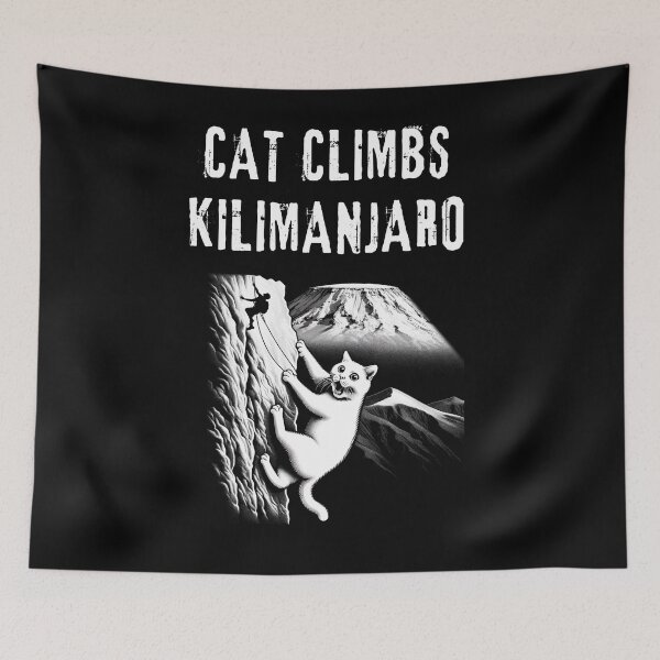 Item preview, Cat Climbing Tower Kilimanjaro designed and sold by irek07.