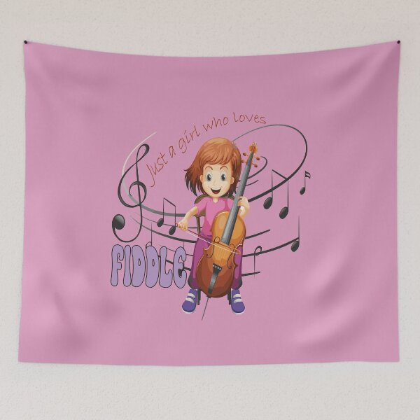 Item preview, Just a girl who loves fiddle designed and sold by DesignNadine.