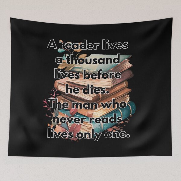Item preview, A READER LIVES A THOUSAND LIVES designed and sold by BootsNCatsStore.