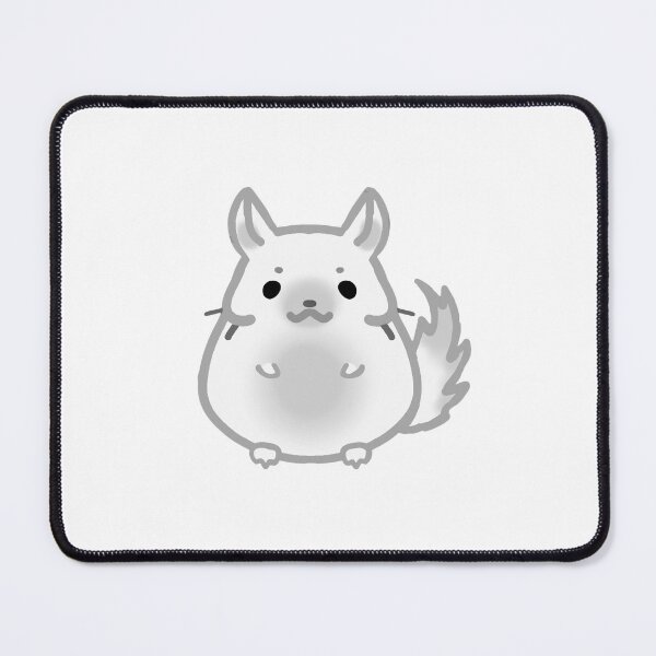 Item preview, White and gray chinchilla (white background) designed and sold by FlowMinnow.