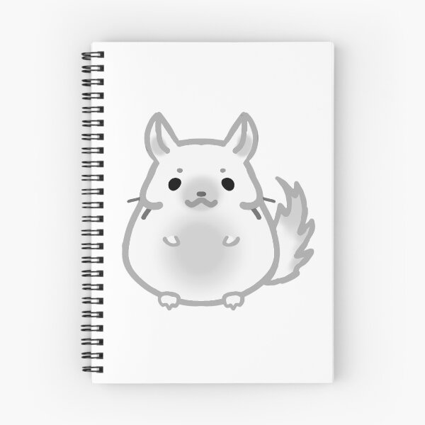 Item preview, White and gray chinchilla (white background) designed and sold by FlowMinnow.