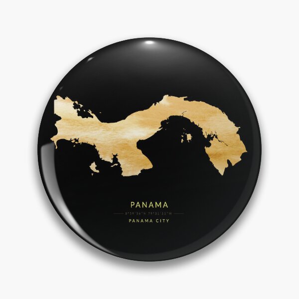 Item preview, Panama map in gold color designed and sold by Jerhus.
