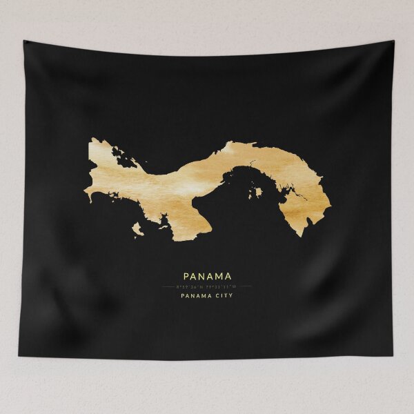 Item preview, Panama map in gold color designed and sold by Jerhus.