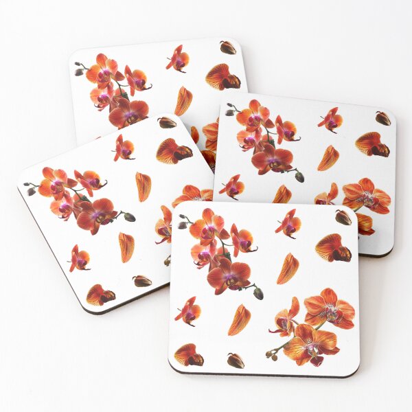Item preview, Orchid leaves flowers - Two of Us Narbonne orange designed and sold by FlowersColorful.