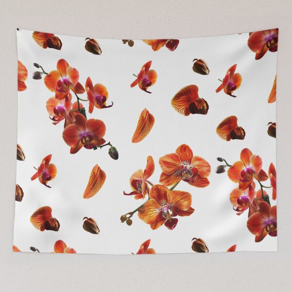 Item preview, Orchid leaves flowers - Two of Us Narbonne orange designed and sold by FlowersColorful.