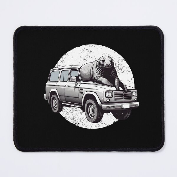 Item preview, Neil the Seal Tasmania Elephant seal with a car designed and sold by CyberArtistOne.