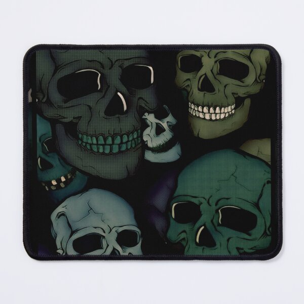 Item preview, A BUNCH OF DARK GREEN SKULLS designed and sold by inarausch2023.