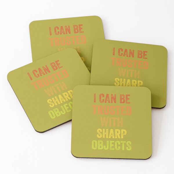 Item preview, I can Be Trusted With Sharp Objects, Vintage Style designed and sold by artprintschabab.