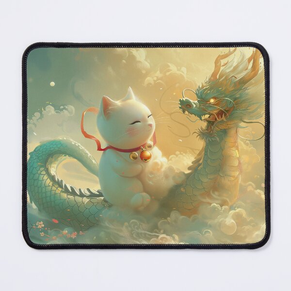Item preview, Lucky Cat Riding a Dragon designed and sold by kansaikate.