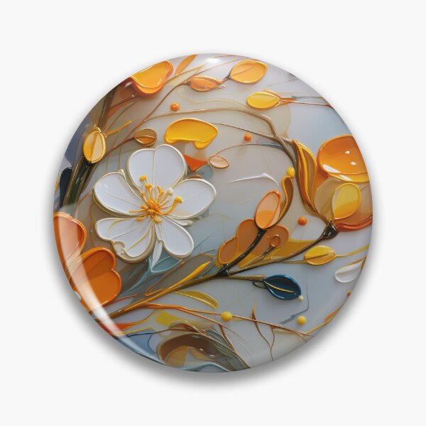 Item preview, Freesia Tile 6: Sun-Kissed Trumpets, Whispering on the Breeze in Ivory, Gold, and Fire, Dancing in Clusters, Dripping Sweet Perfume designed and sold by TheBrainArt.