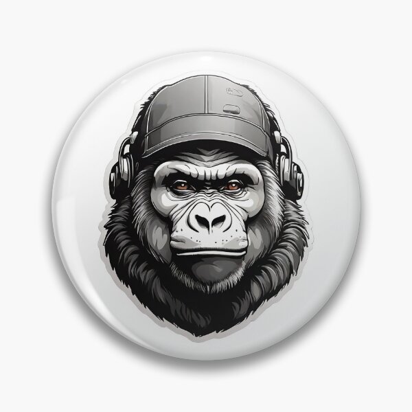 Item preview, Beautiful gorilla in headphones designed and sold by Promarkets.