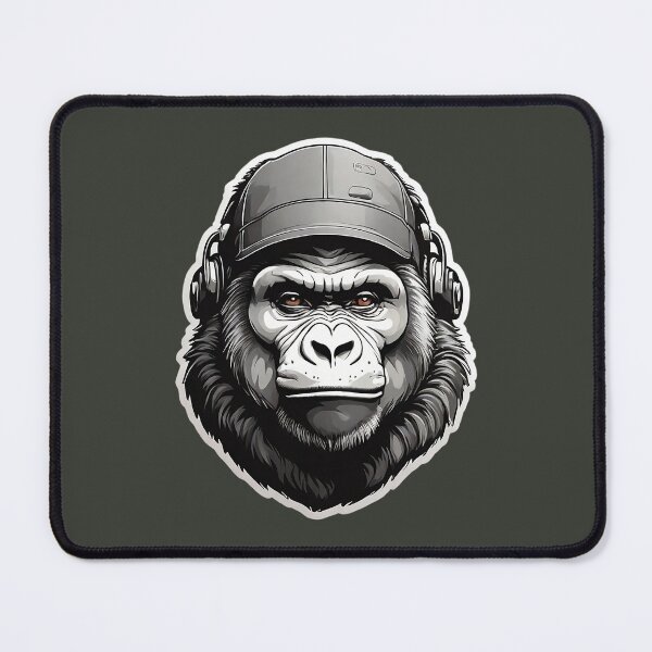 Item preview, Beautiful gorilla in headphones designed and sold by Promarkets.