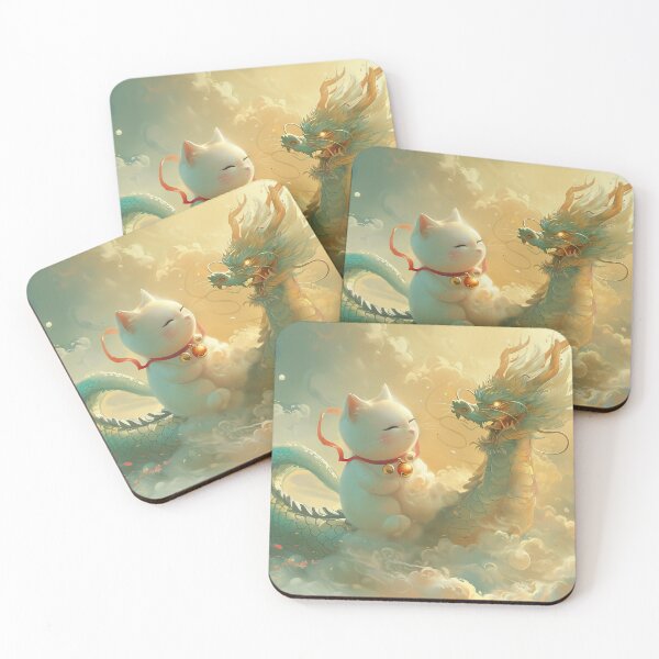 Item preview, Lucky Cat Riding a Dragon designed and sold by kansaikate.