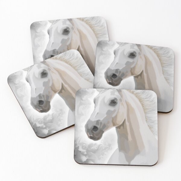 Item preview, Horse, Equestrian, Horse Racing, White Horse, Portrait, Digital Painting, Horse Owner Gift, Vets Gift, Vets Nurse Gift designed and sold by Christopher Whitehead-Baines.