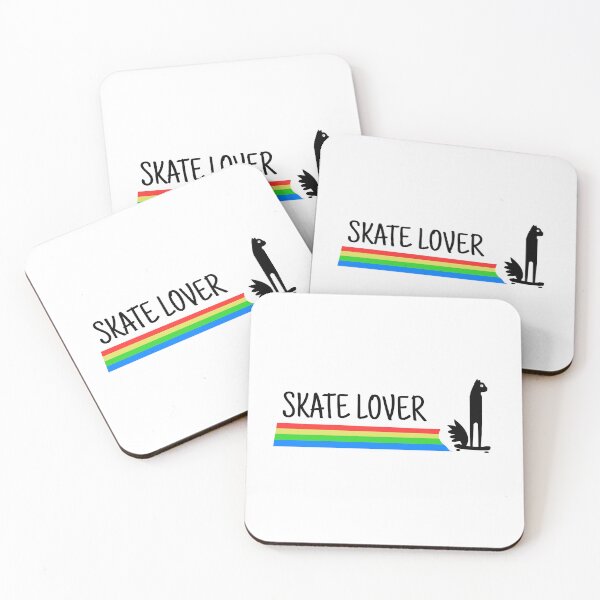 Item preview, Skate Lover Cat, Black Cat Rainbow designed and sold by cutenesss.