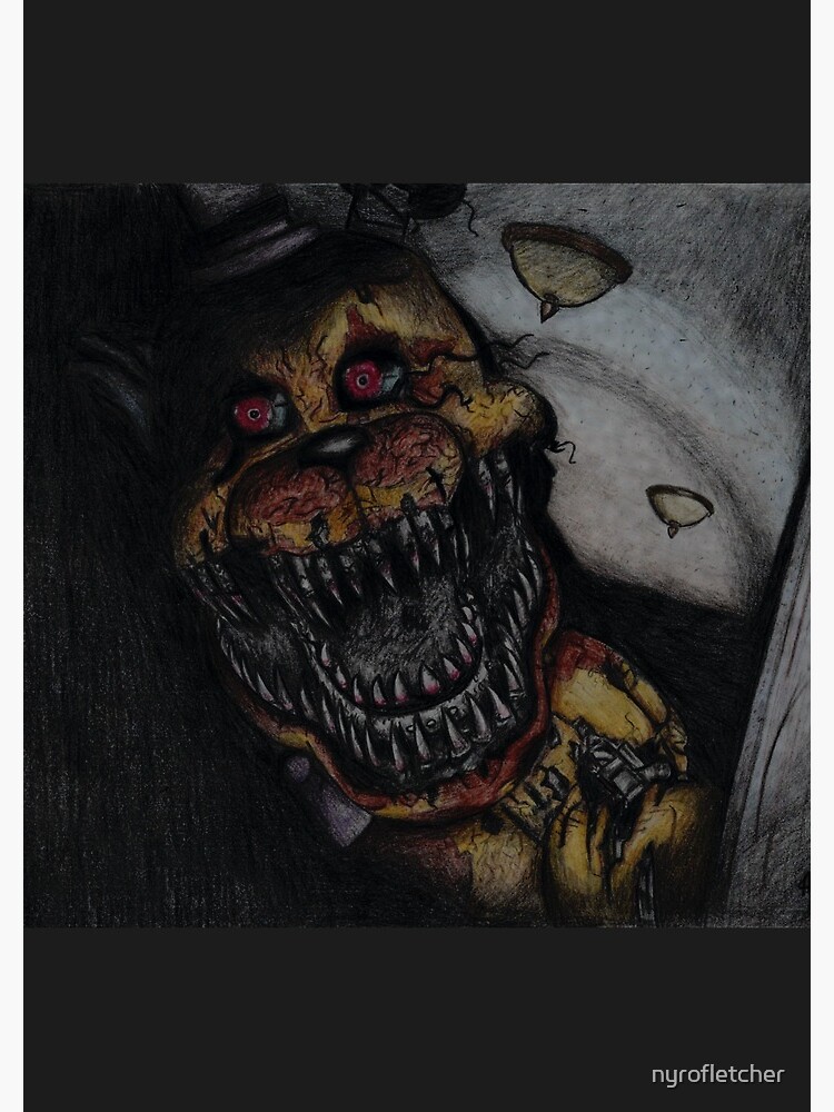 How to draw Nightmare Fredbear (FNaF 4) 