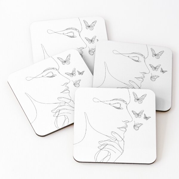 Item preview, Whispers of Nature: Delicate Contour of a Woman with Butterflies designed and sold by LumberEchoArts.
