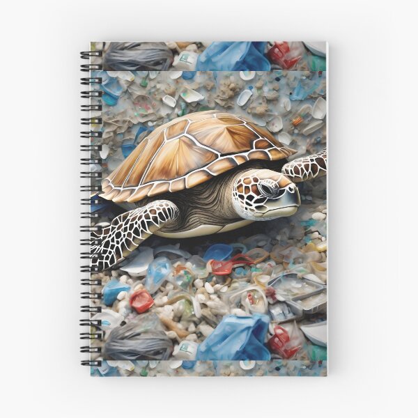 Item preview, A Turtle is Laying on a Pile of Plastic designed and sold by supekaramit0.