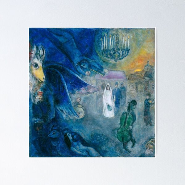 Aperçu de l'œuvre Marc Chagall - Les lumières du mariage La muse de Byron créée et vendue par Rayscompany.