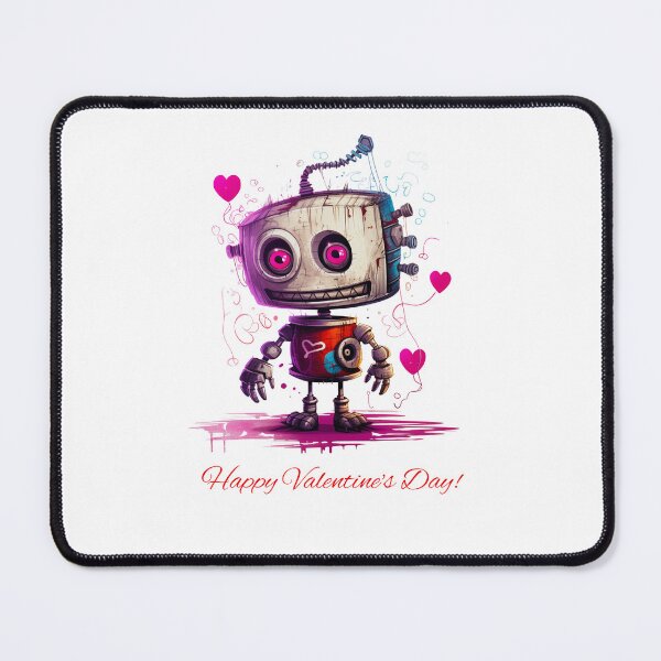Item preview, Happy Valentine's Retro Robot designed and sold by ZenEvoke.