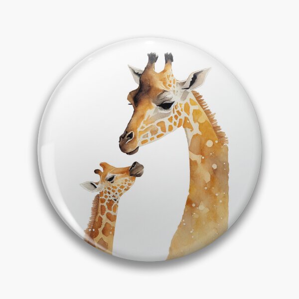 Item preview, Watercolor Giraffe Mom baby Love designed and sold by PandaKunst.