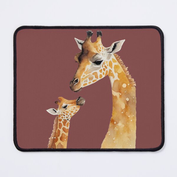 Item preview, Watercolor Giraffe Mom baby Love designed and sold by PandaKunst.